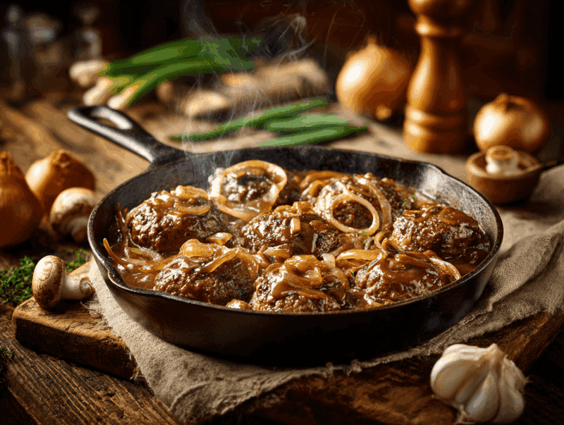 Salisbury steak with gravy