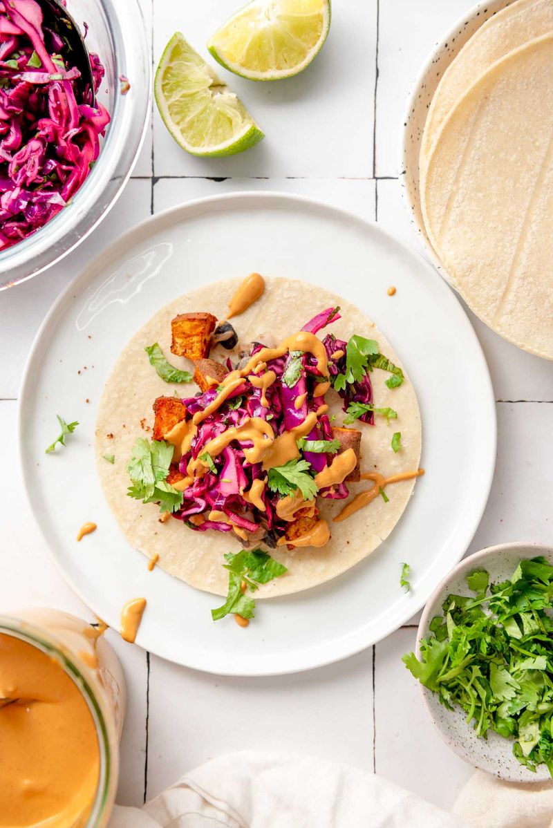 Black Bean Tacos With Lime Slaw
