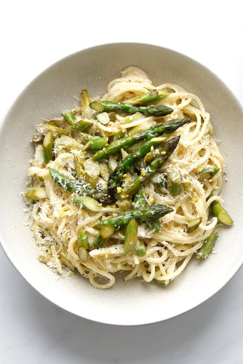 Asparagus and Parmesan pasta