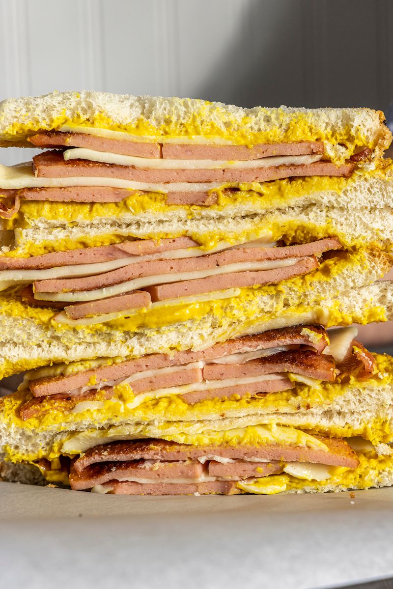 Fried Bologna Griddle Melt