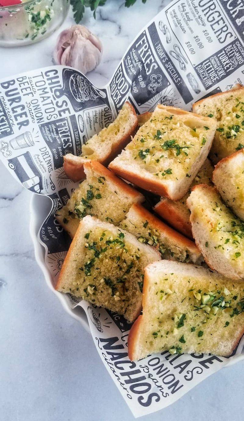 Garlic bread with extra butter