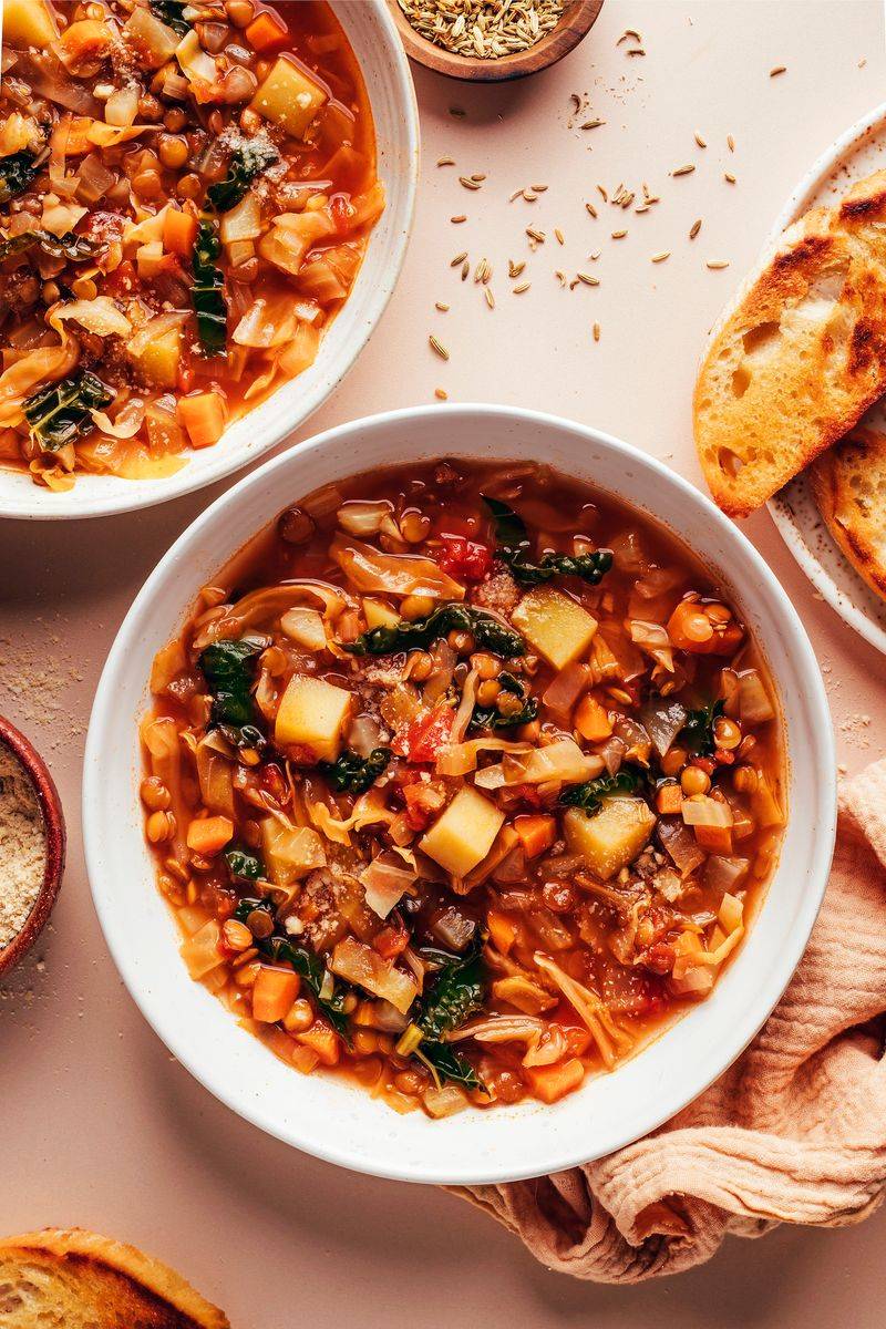 Cabbage And Lentil Soup
