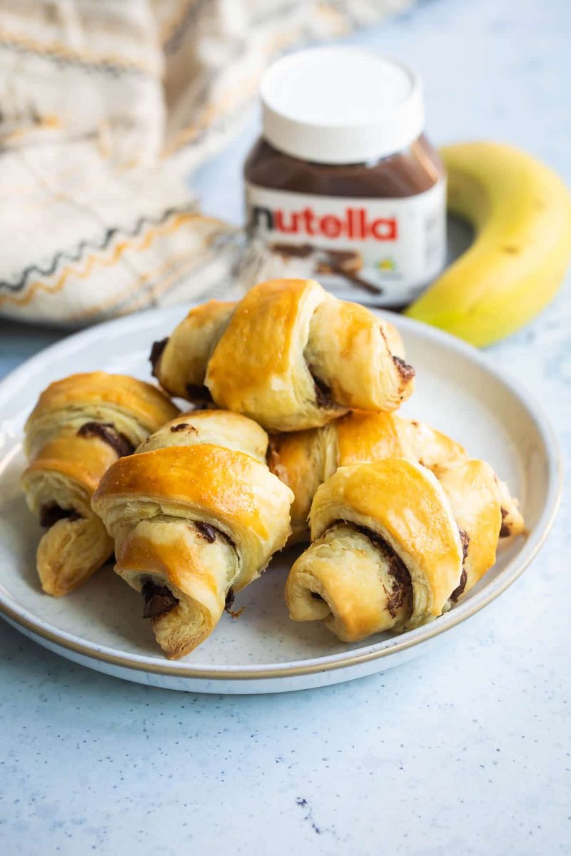 Nutella and Banana Crescents