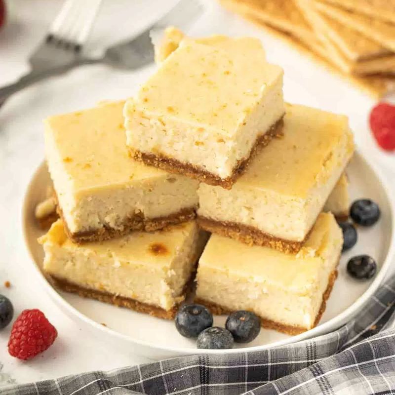 Cheesecake Squares With Graham Crust