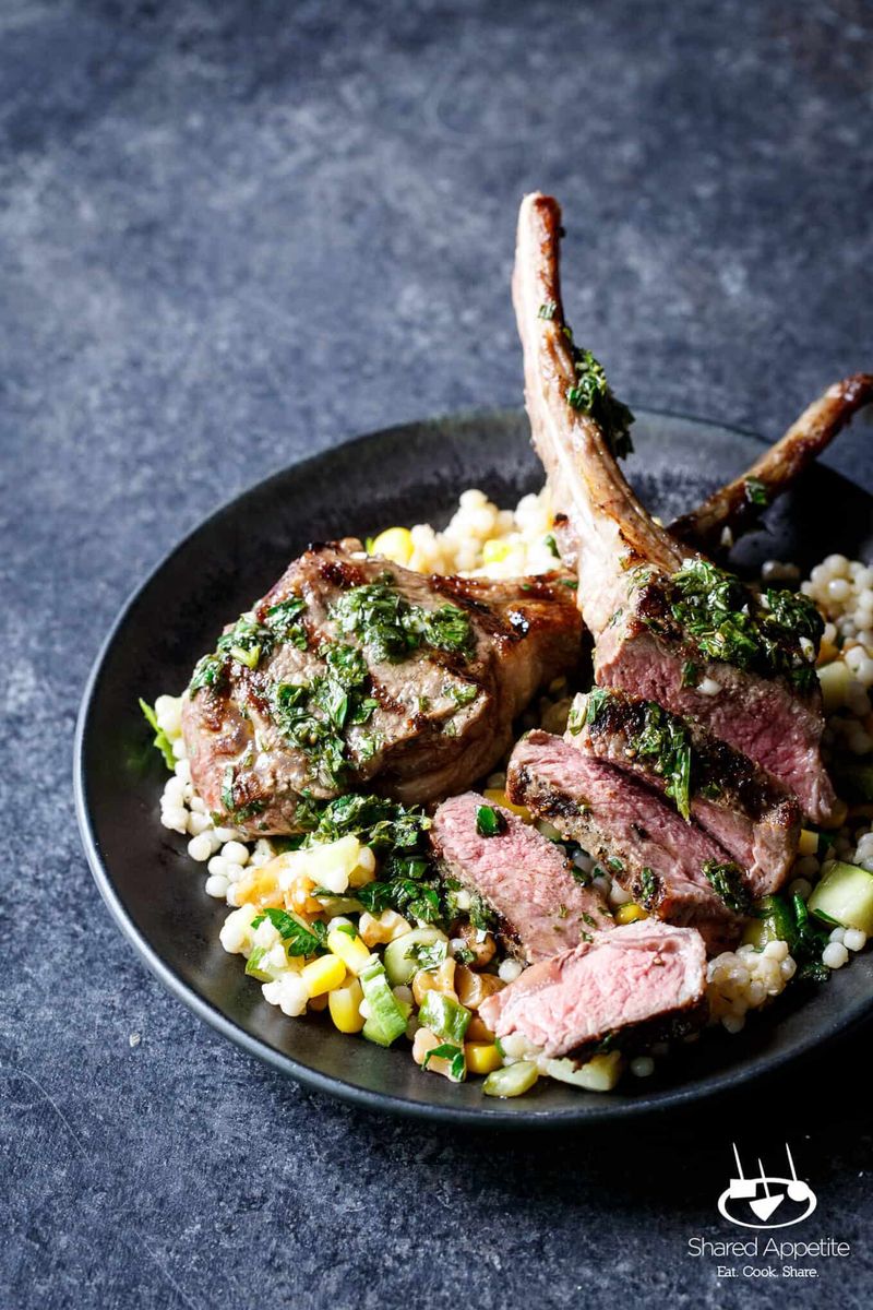 Wyoming Lamb Chops With Mint Chimichurri