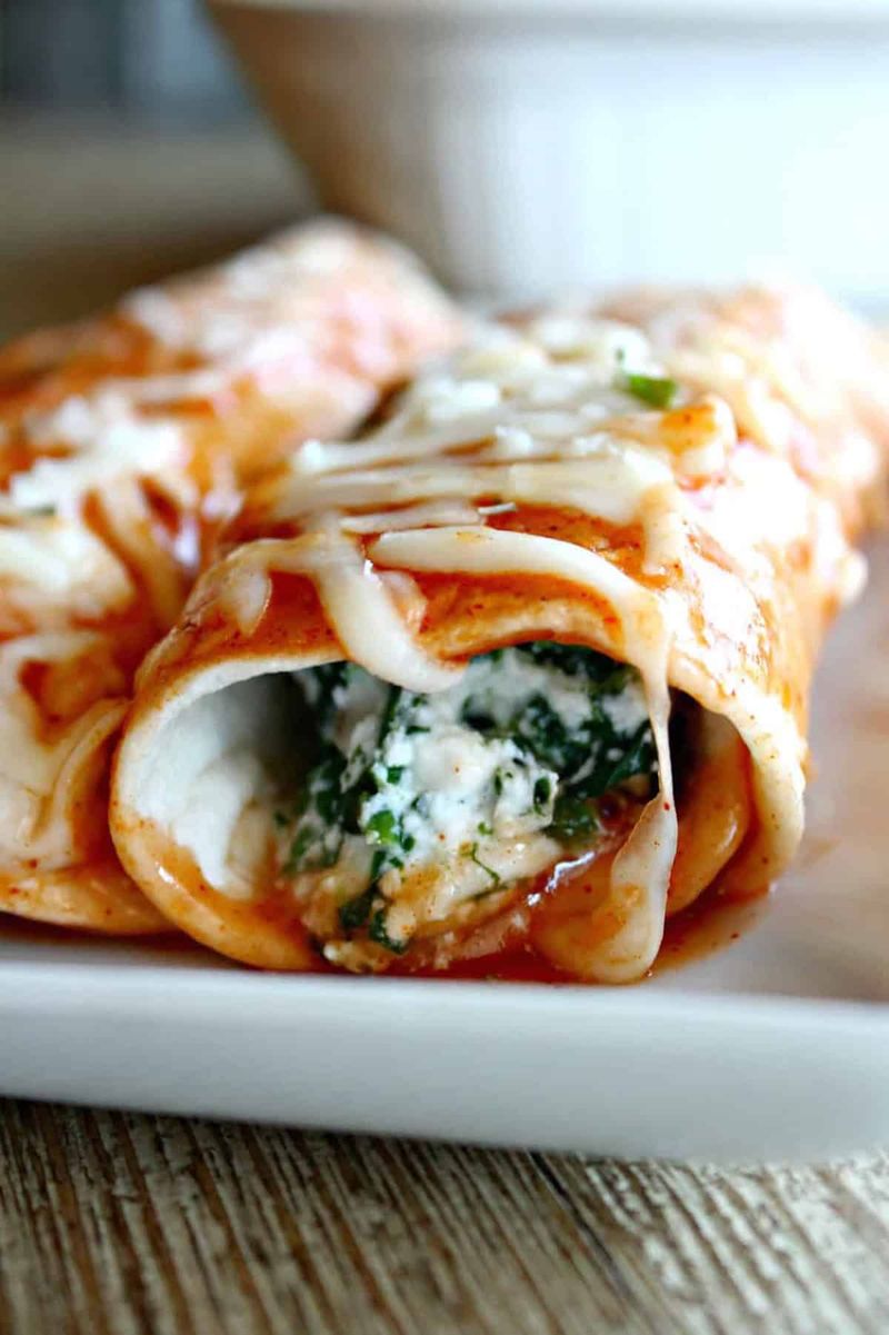 Spinach and Cheese Enchiladas
