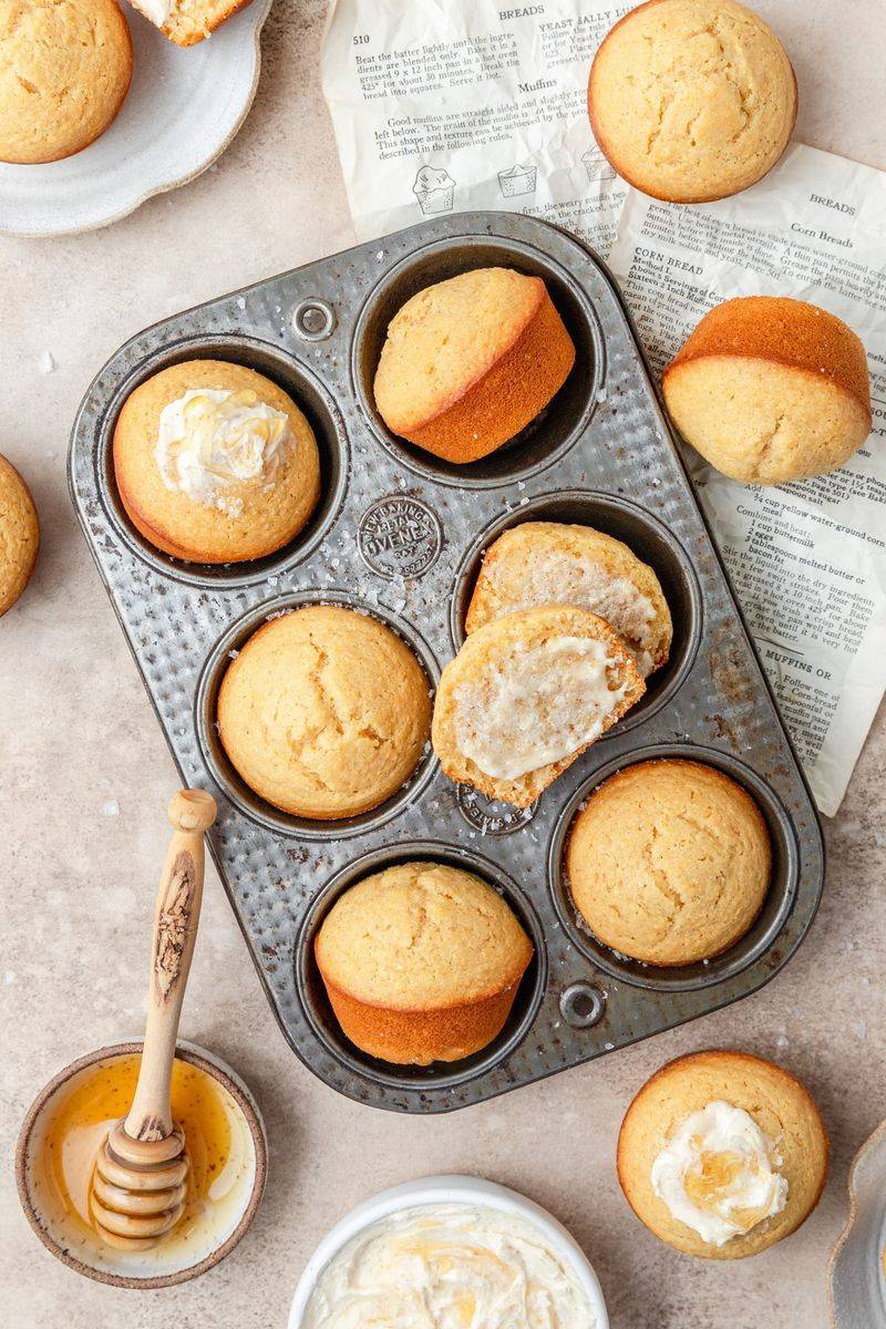 Cornbread Muffins With Honey Butter