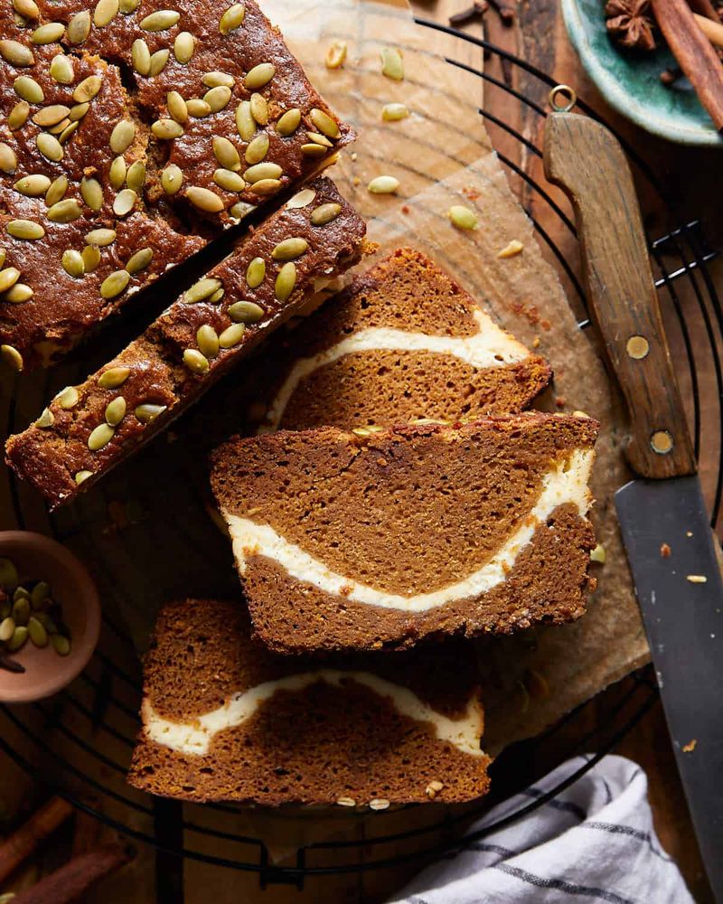 Pumpkin Spice Cream Cheese Bread