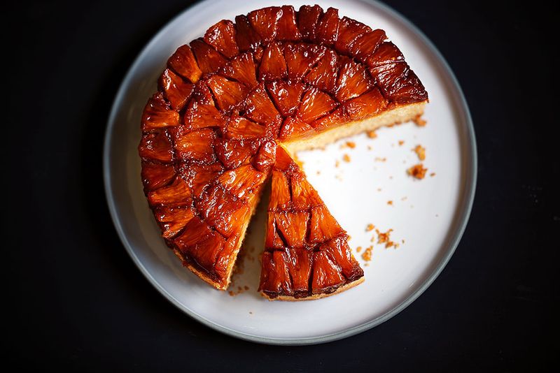 Coconut pineapple upside-down cake