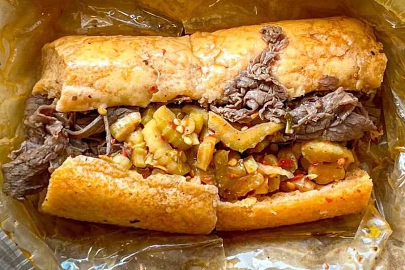 Italian Beef, Dipped, With Hot Giardiniera at Al’s #1 Italian Beef