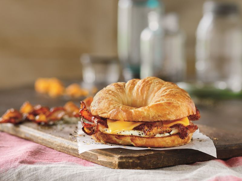 Bacon, Egg & Cheese on a Croissant