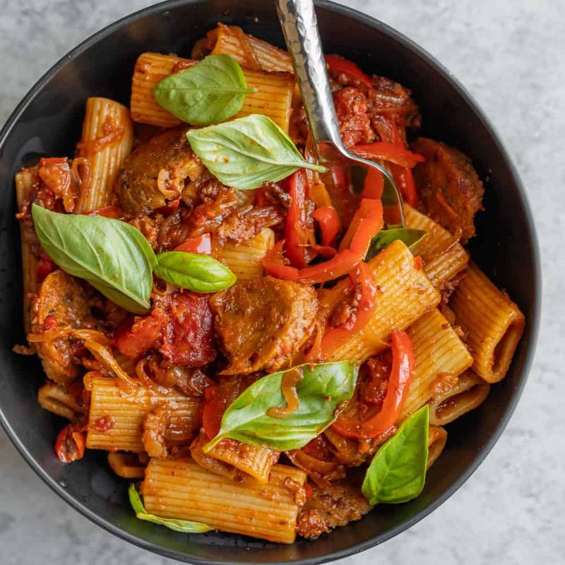 Sausage and Peppers Rigatoni