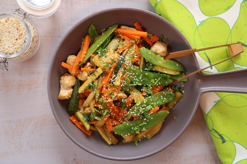Miso-Ginger Zucchini Stir-Fry