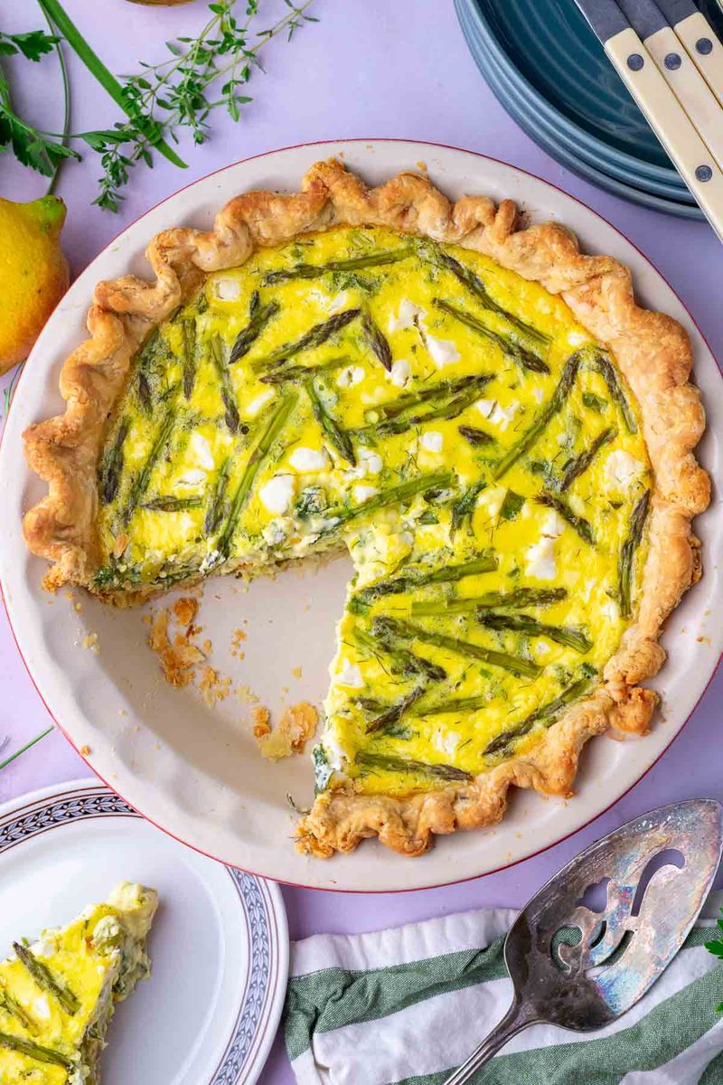 Asparagus and Goat Cheese Quiche