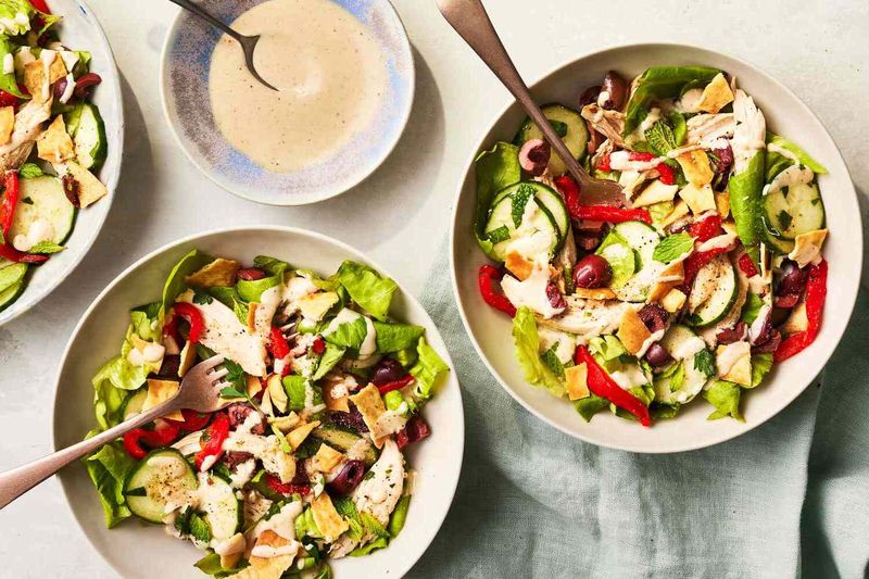 Greek Chicken Salad with Feta and Olives
