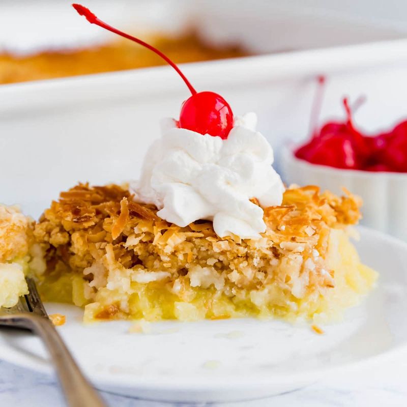 Pineapple Coconut Pina Colada Dump Cake