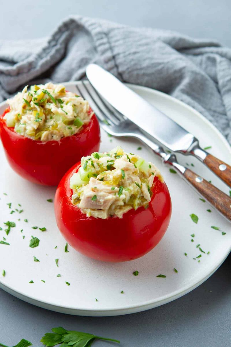 Tuna Salad Stuffed Tomatoes