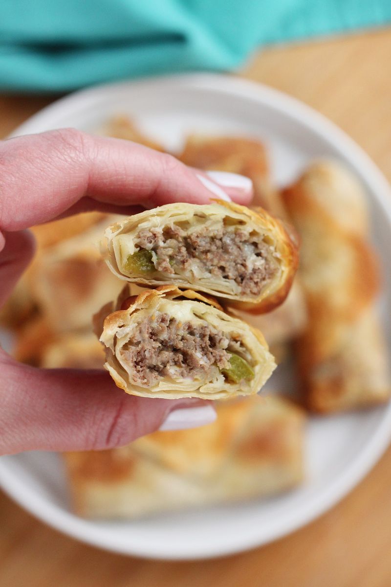 Philly Cheesesteak Egg Rolls