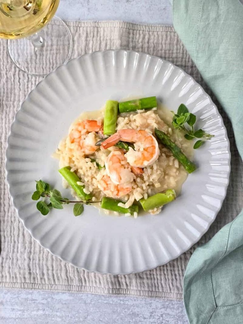 Shrimp and Asparagus Lemon Risotto