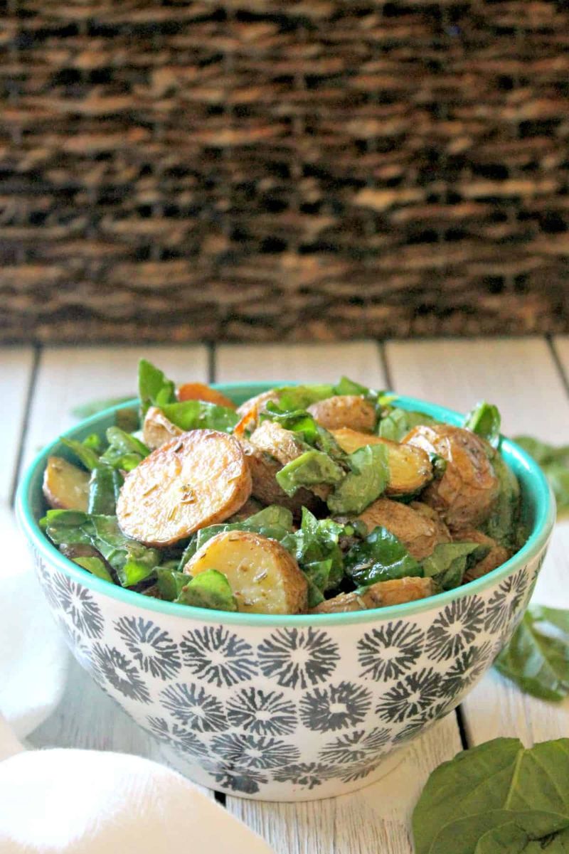 Warm Spinach Salad With Crispy Potatoes
