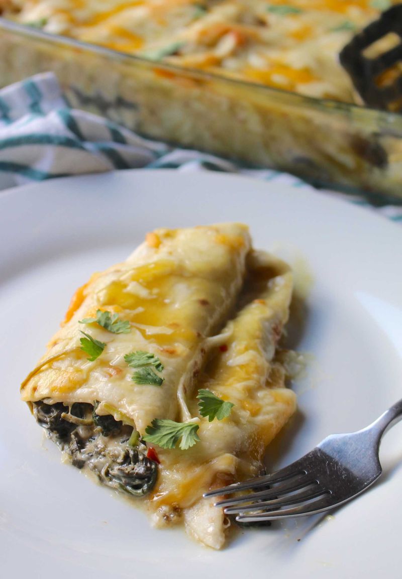 Spinach And Cheese Enchiladas
