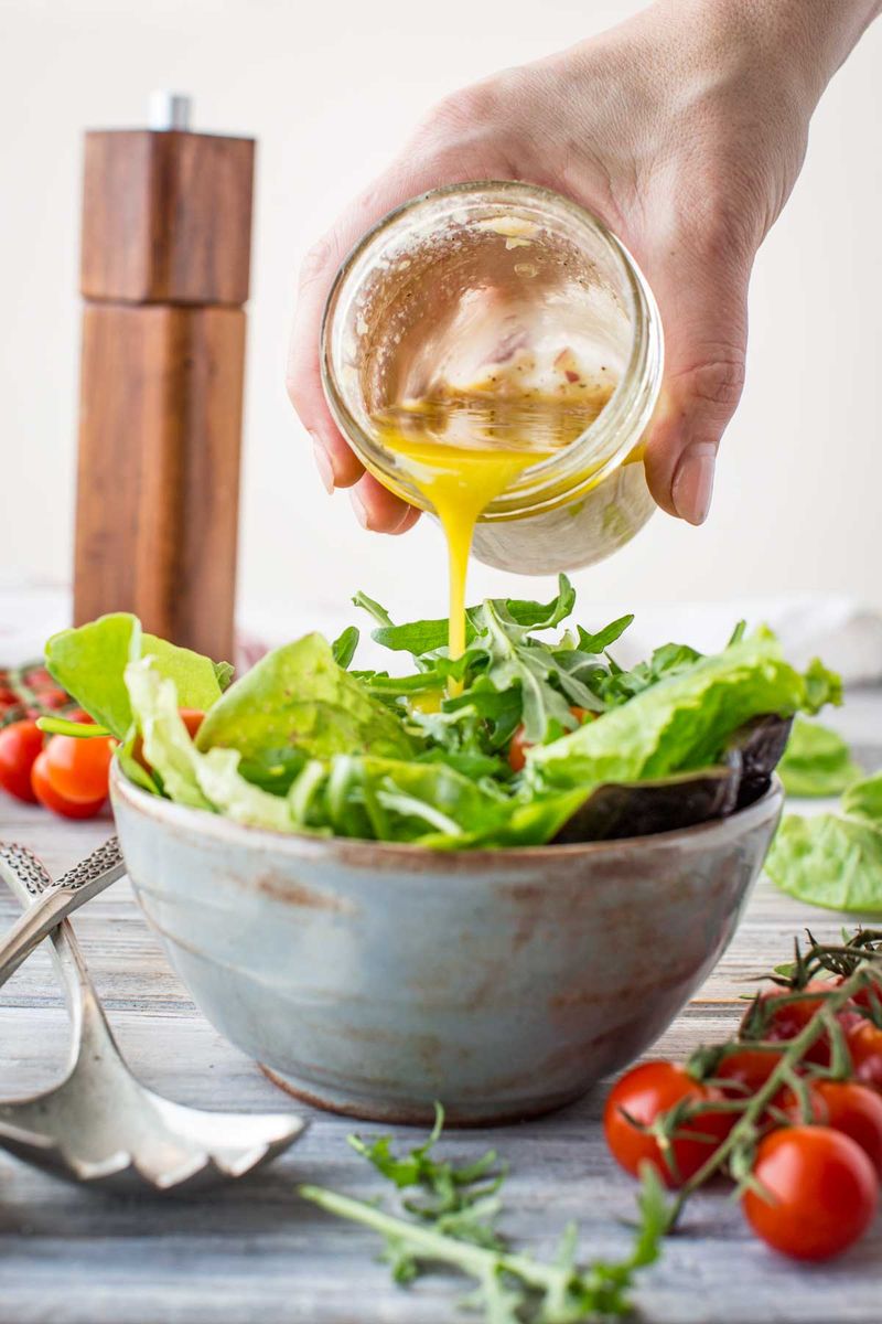Using old oil for salad dressings