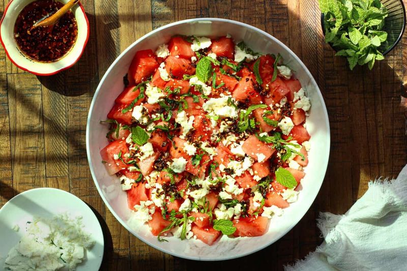 Fresh Fruit With Something Salty