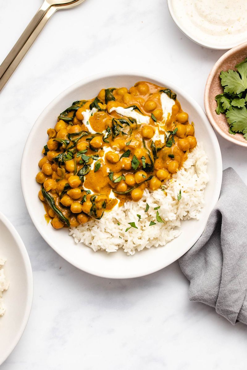 Chickpea and Spinach Curry