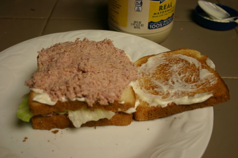Deviled Ham on Toast