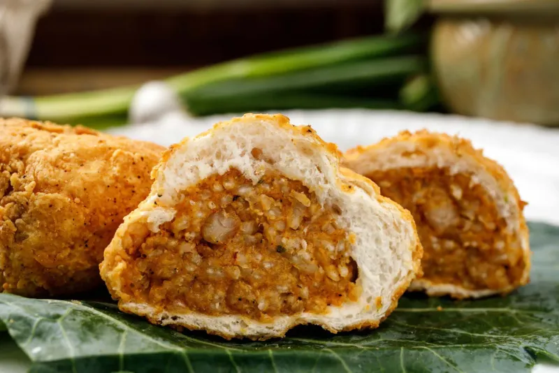 Boudin-Stuffed Pistolette — Billy’s Boudin & Cracklins, Scott, LA