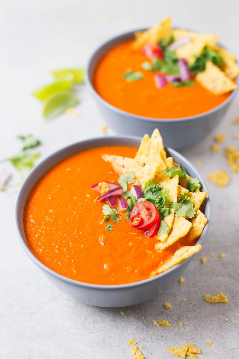 Spicy Tomato Soup With Chili and Lime