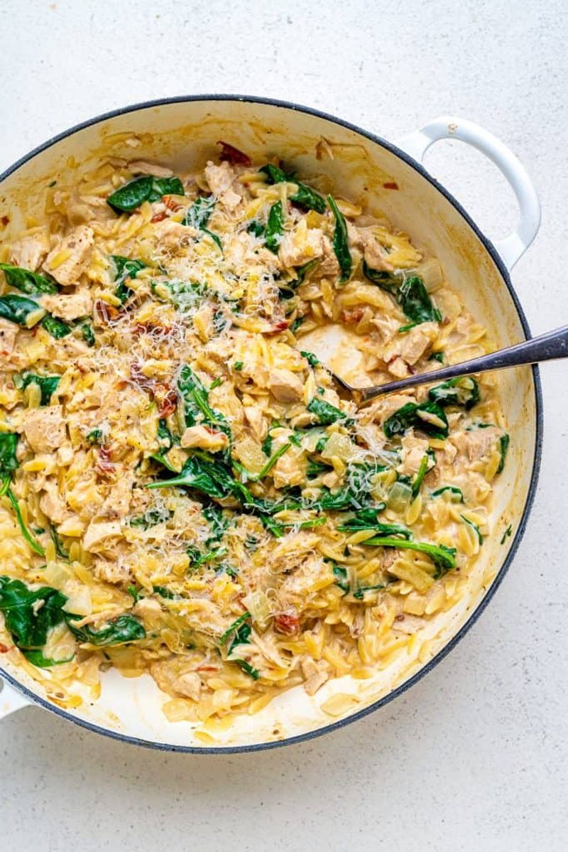 Turkey Sausage And Spinach Orzo