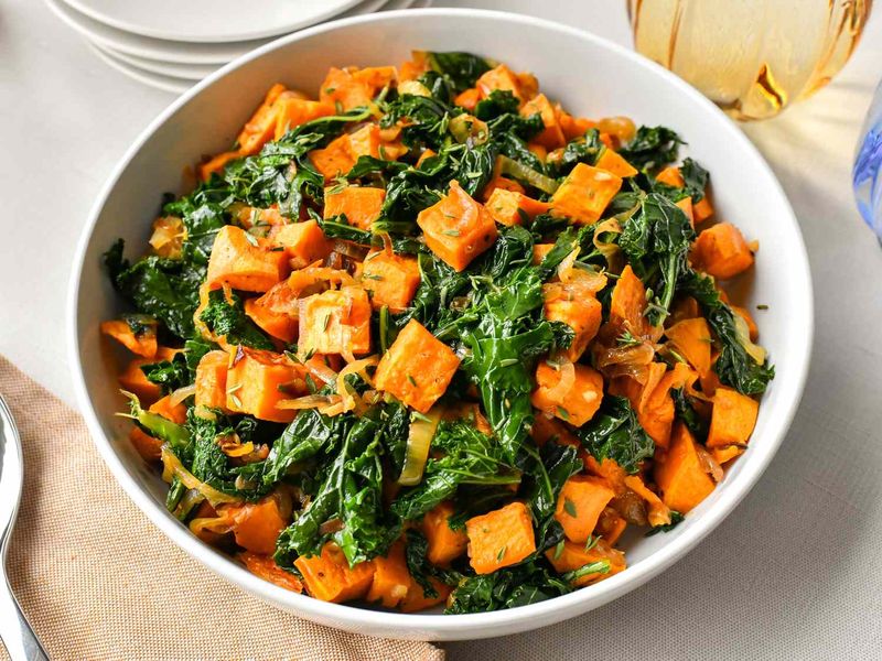 Roasted Sweet Potato and Kale Salad