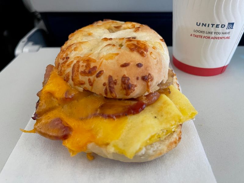 Asiago Bagel With Bacon and Egg
