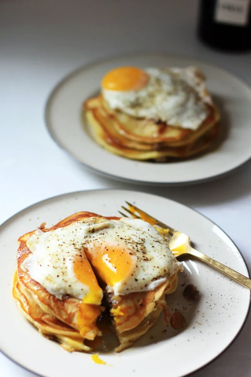 Pancakes With Sausage and Eggs