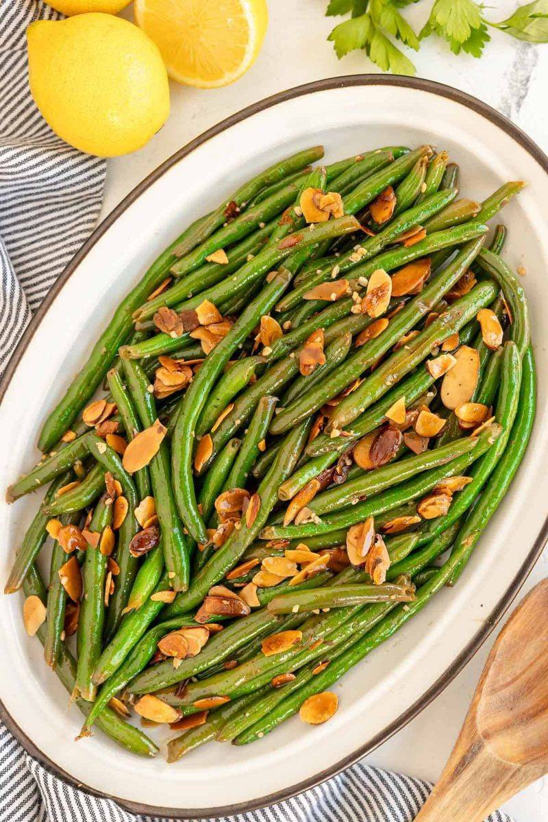 Garlic Green Beans Almondine