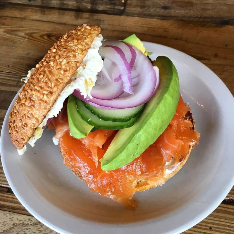 Sesame Bagel With Lox and Cream Cheese