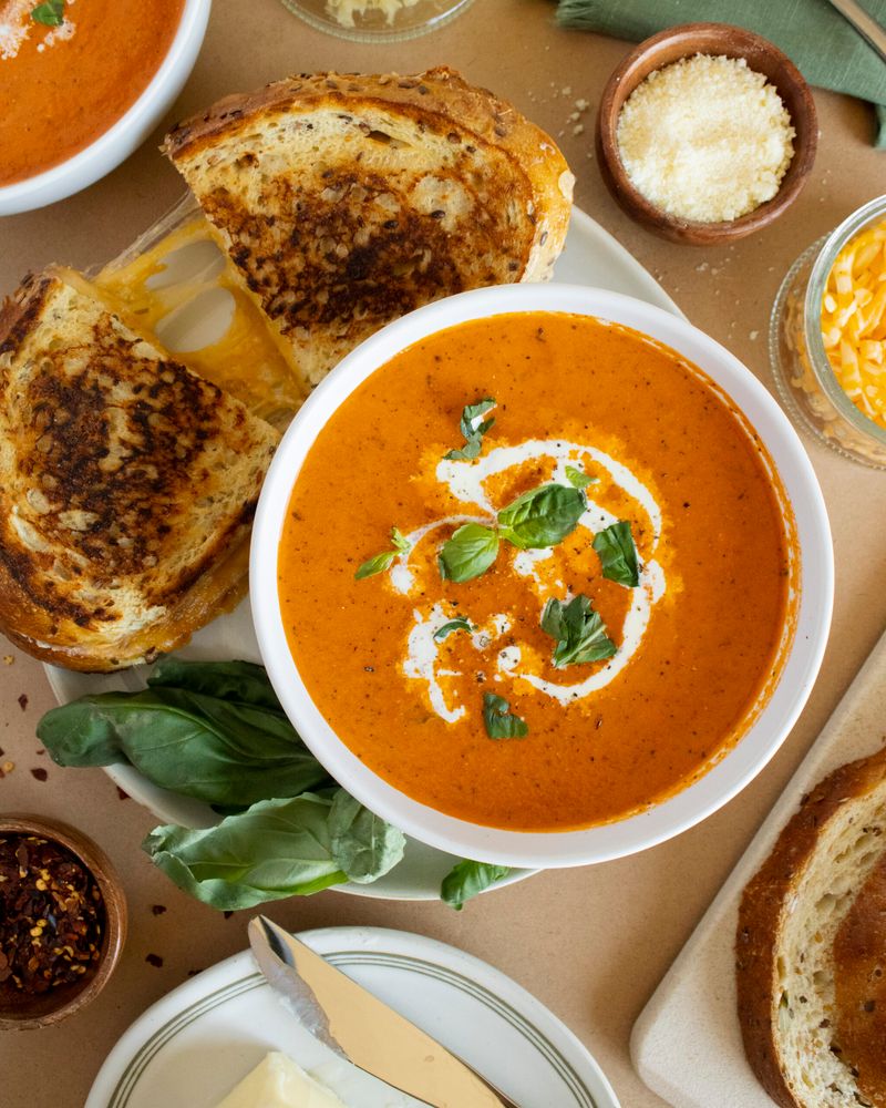 Grilled Cheese And Tomato Soup