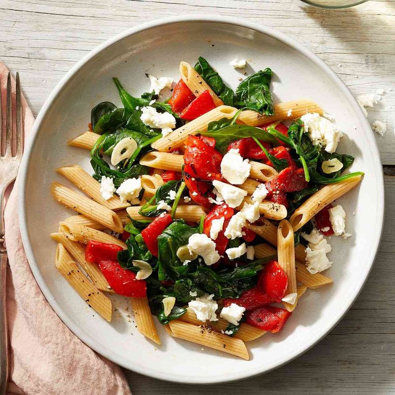 Roasted Red Pepper Goat Cheese Penne