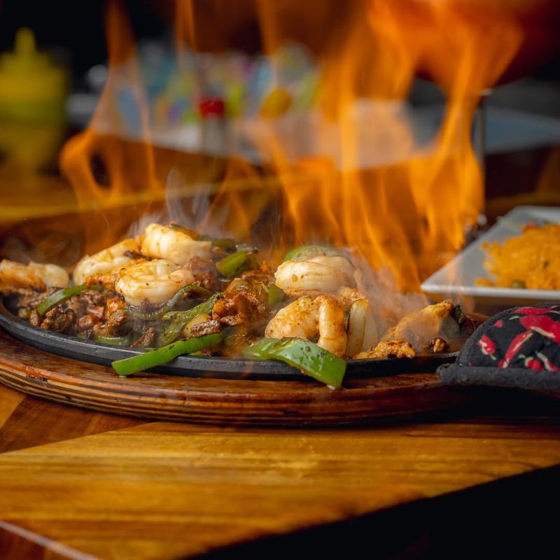 Flaming fajitas