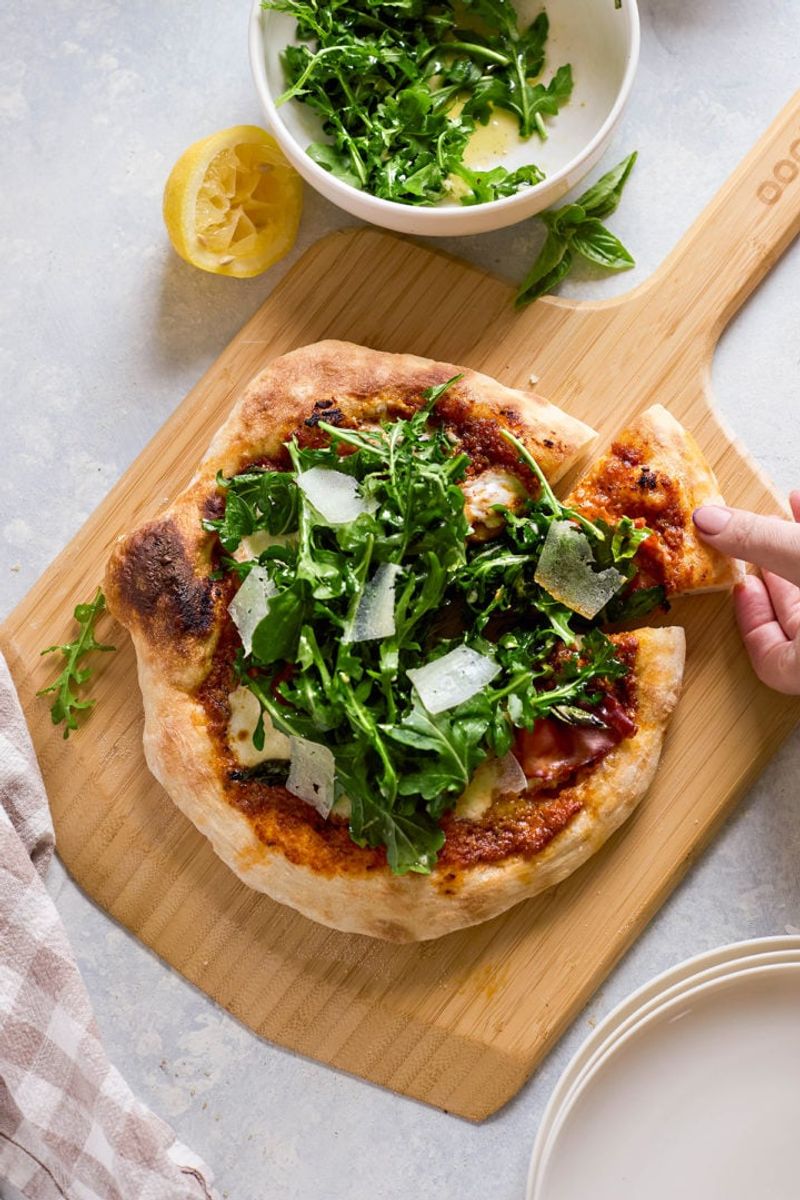 Pizza With Arugula and Prosciutto