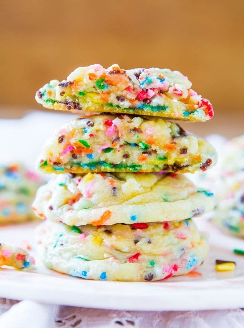 Rainbow Sprinkle Funfetti Cookies