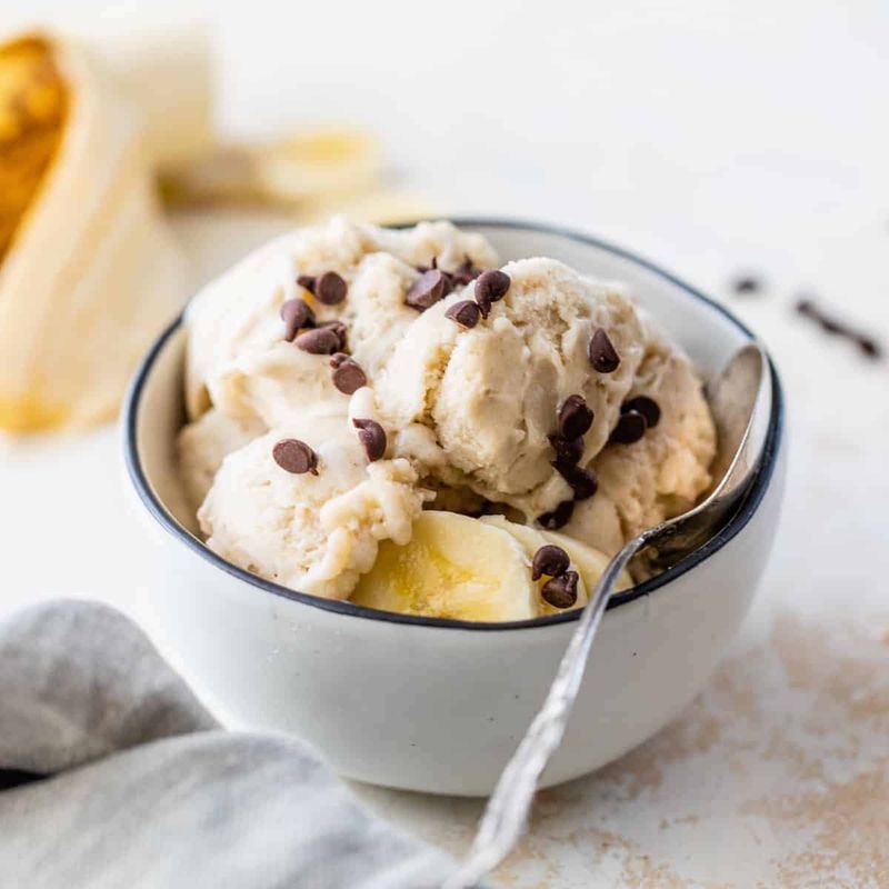 Banana nice cream bowl
