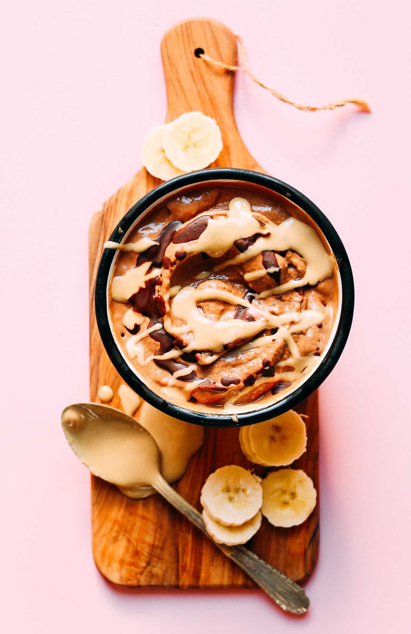Banana With Tahini Drizzle