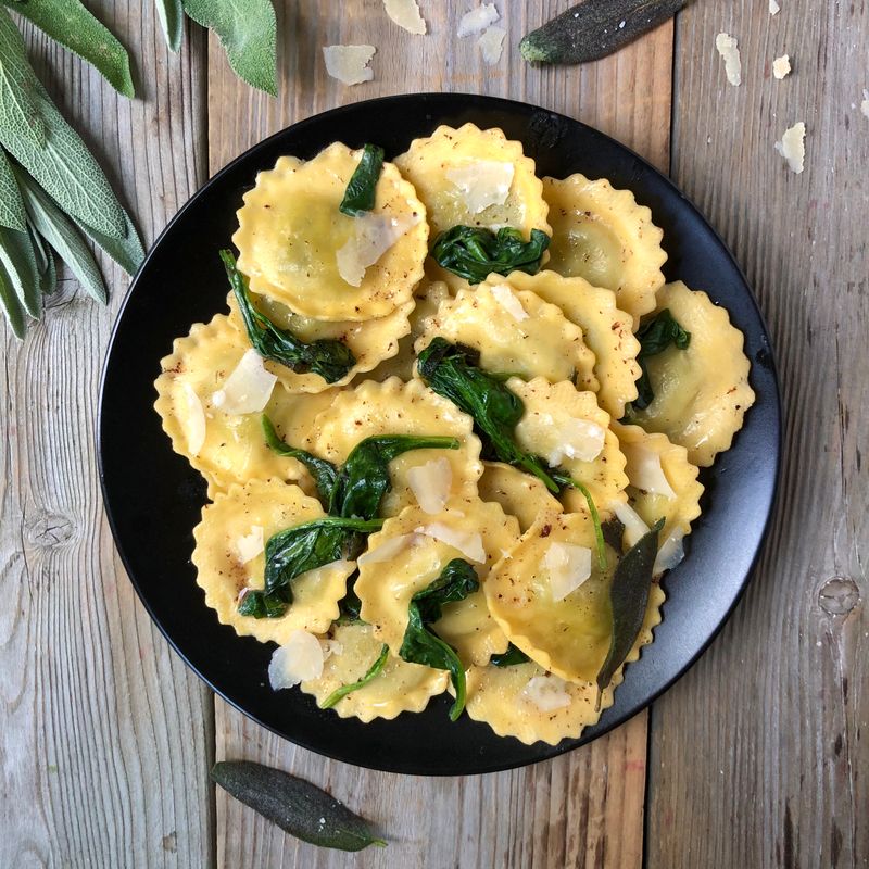 Ravioli With Brown Butter And Sage
