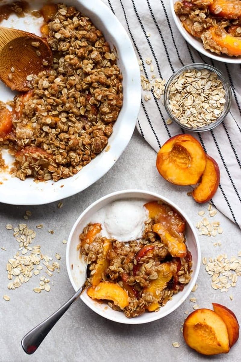 Peach Cobbler With Oat Crumble