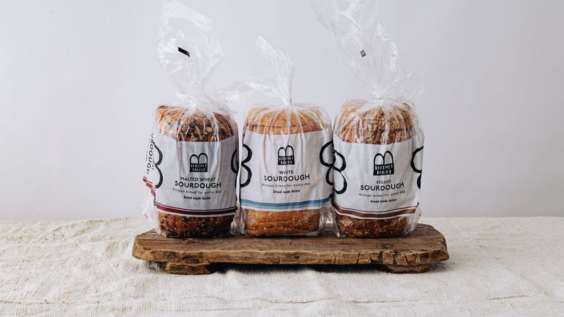 “Artisan” bread in plastic clamshell packaging