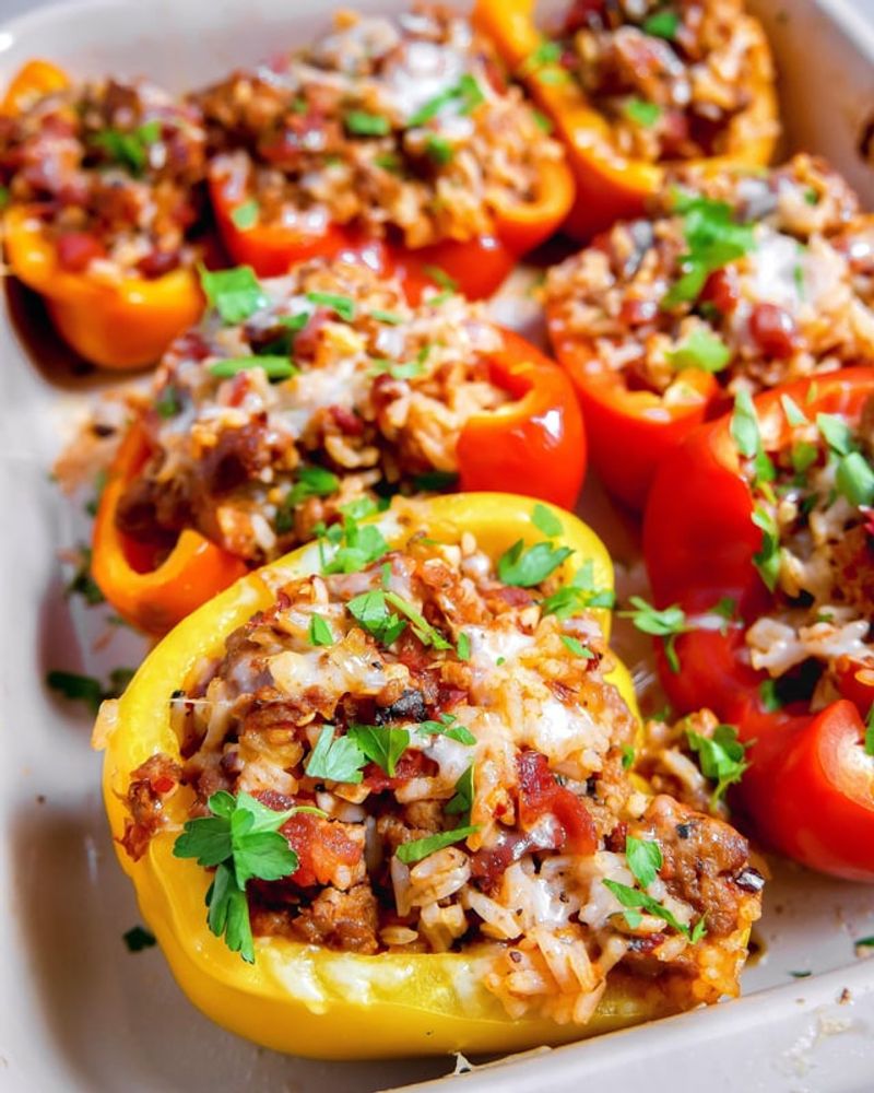 Sausage-Stuffed Bell Peppers