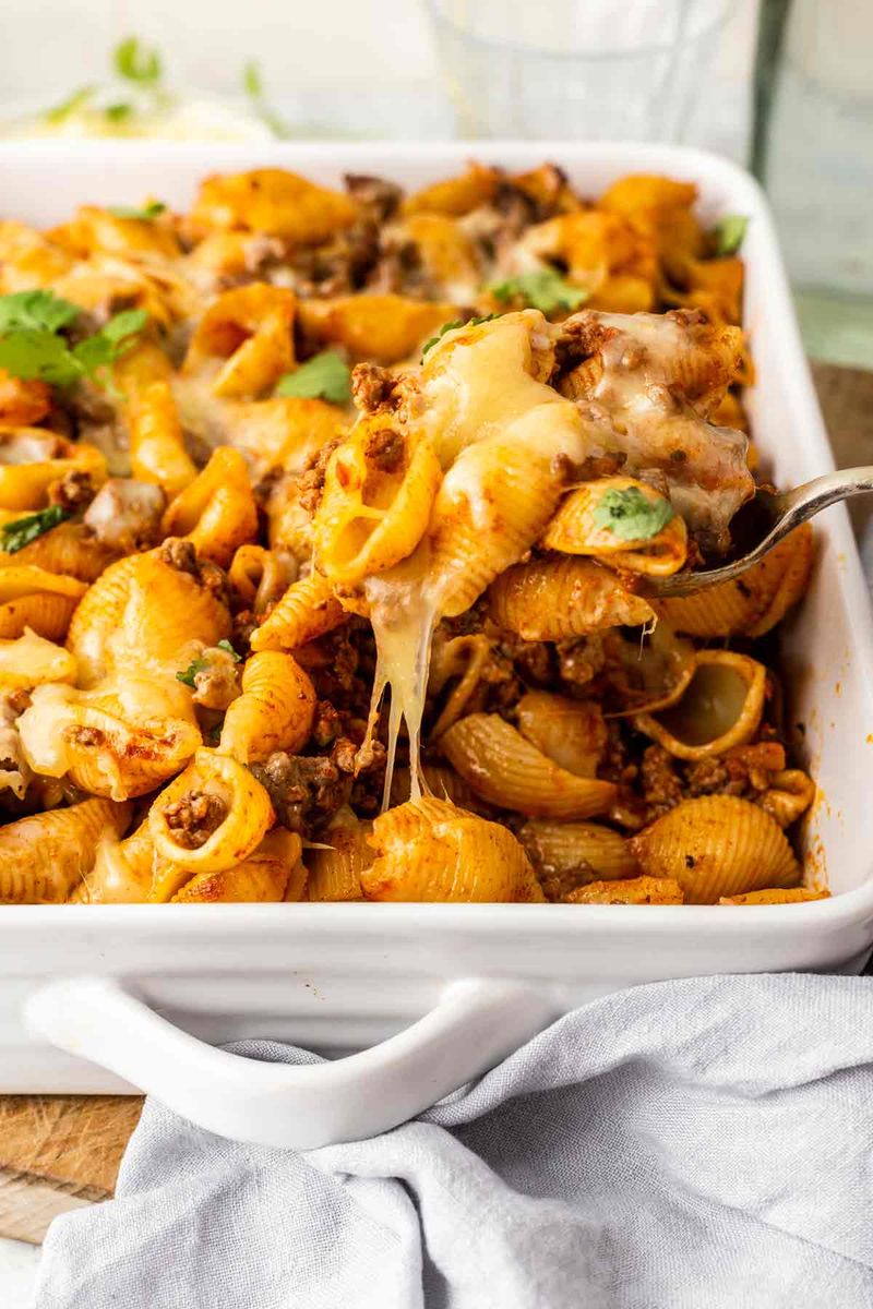 No-Boil Taco Pasta Bake
