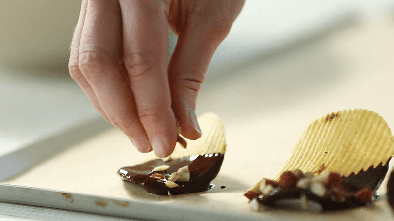 Chocolate-Dipped Potato Chips